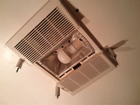 how to replace bathroom fan heater light